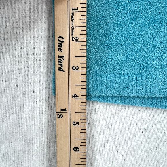 BAREFOOT DREAMS CozyChic Ultra Lite Shorts Womens Small Blue White Patch Pockets - Picture 12 of 12